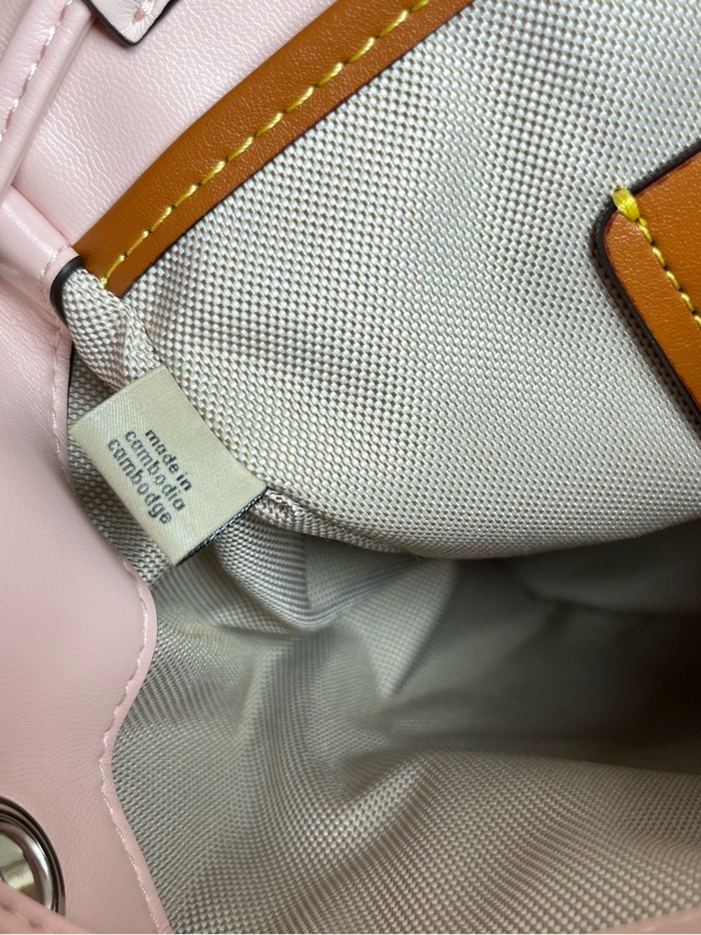 Coach Quilted Pale Pink Leather Backpack with Front Pockets - Picture 9 of 10